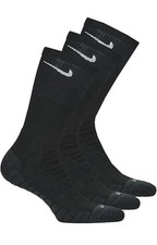Nike Dri Fit Everyday Max Cushioned Crew Socks Black 3 Pairs SX5566 010 Sz M