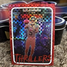 2025 Panini Rookies & Stars - Thrillers Elic Ayomanor #22 Red Plaid (RC)