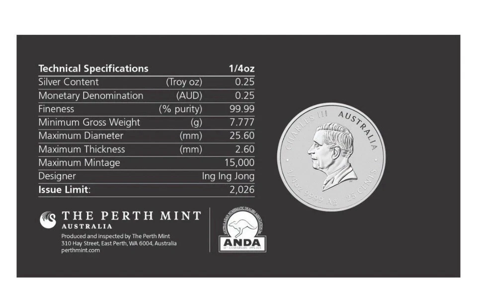 2026 AUS HOBART MONEY EXPO ANDA YEAR OF THE Horse 1/4oz SILVER COLORED IN CARD - Image 2 of 4