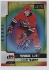 2017 O-Pee-Chee Platinum Rookie Autos Rainbow Color Wheel Haydn Fleury Auto f0l