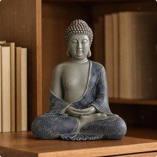 Sitzende Buddha-Meditationsfigur, Buddha-Statue F&uuml;r Drinnen Und Drau&szlig;en Mit