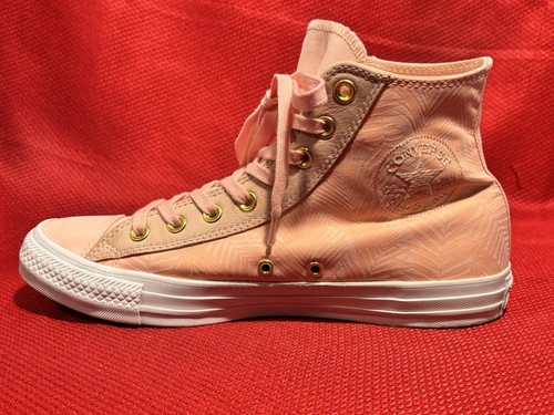 Converse Chuck Taylor High Top Coral Pink Palm Women's Size 10 Sneakers - Afbeelding 10 van 18