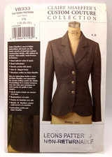 Vogue Sewing Pattern 8333 Jacket by Claire Shaeffer Couture Size 18 20 22