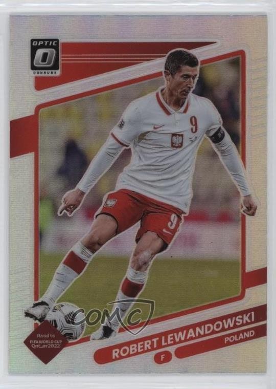 2021 Panini Donruss Road to Qatar Optic Holo Prizm Robert Lewandowski #108 0l6w