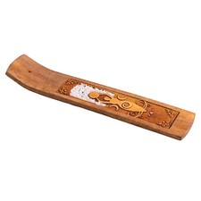 Räucherstäbchenhalter Mondgöttin mit Regenbogen- mondstein 26x5cm Holzhalter