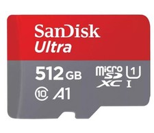 SANDISK 512GB Ultra UHS-I microSDXC w/ Adapter SDSQUA4-512G-ANGMA LOT OF 10 NEW