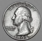 1956-D Washington Quarter - 90% Silver - Very Fine - #1142EA