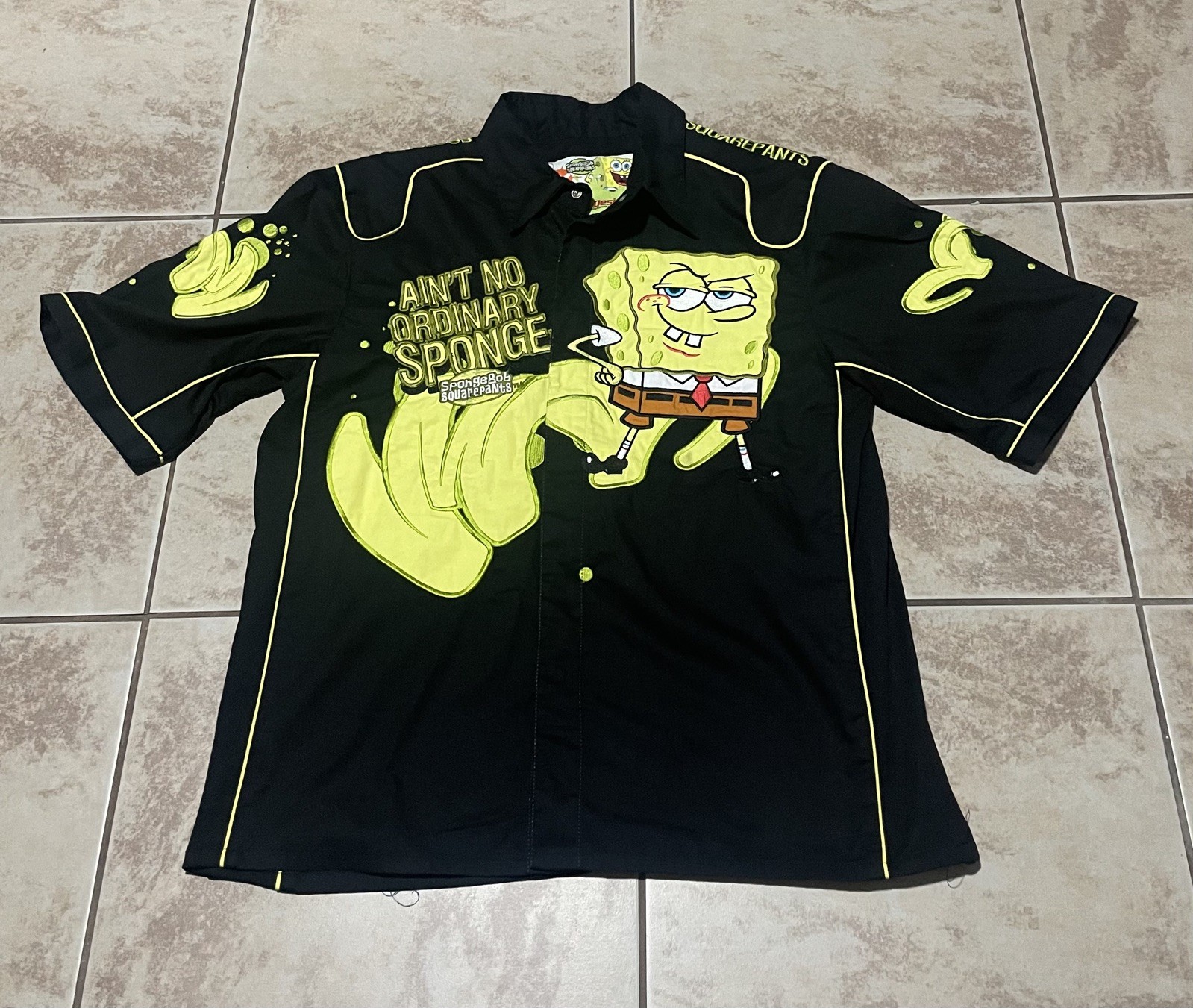 SpongeBob SquarePants Jeff Hamilton Designs Button Up Shirt. Size S