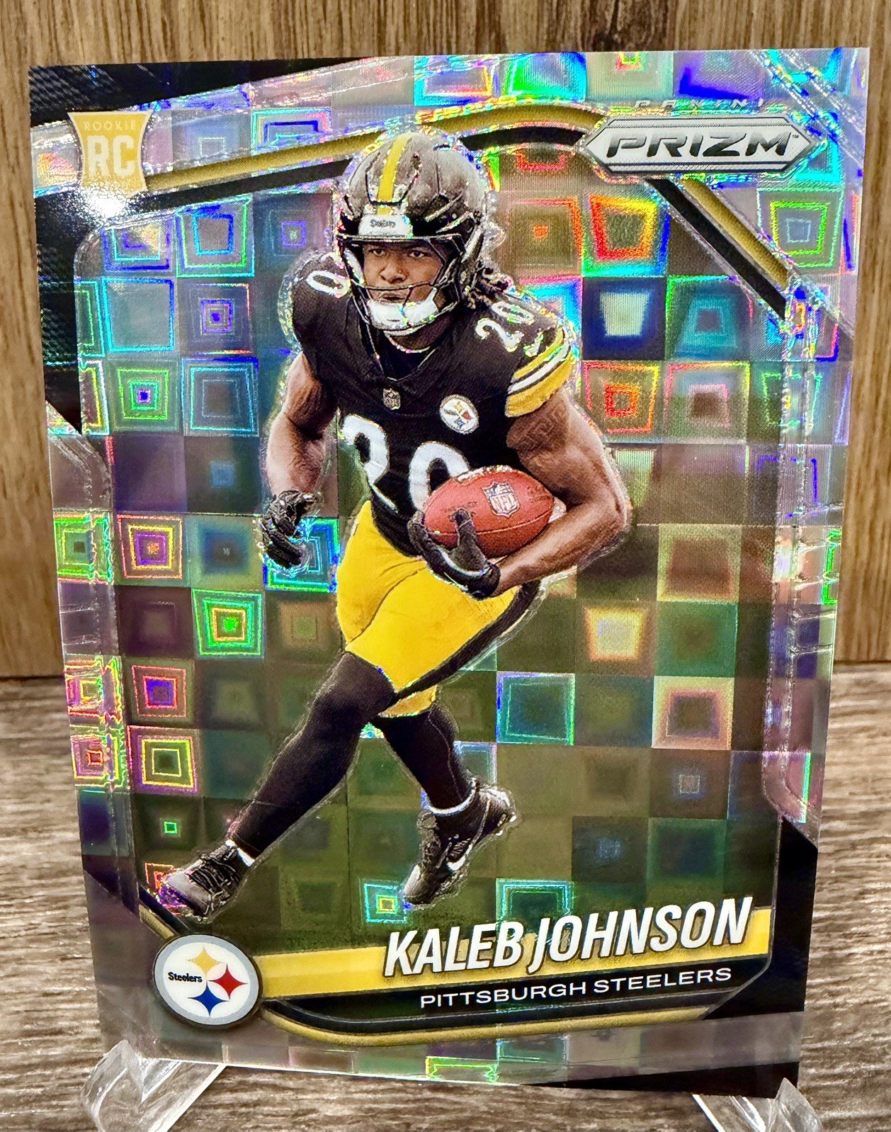 Kaleb Johnson 2025 Panini Prizm Pandora /400 Card #375 Steelers Rookie