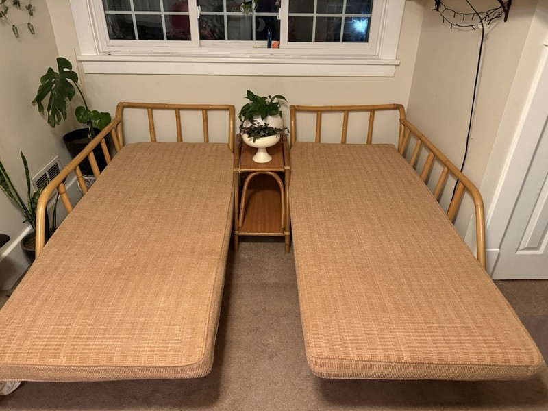 Vintage Ficks Reed Daybed Chaise Set