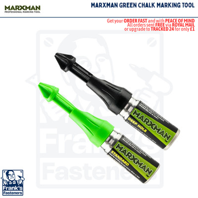 MarXman grün Kreide Markierwerkzeug Standard & Tiefloch 45 mm bis 100 mm