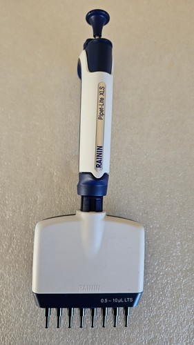 Rainin Pipet-lite XLS L10 0.5-10 uL LTS 8-Ch Multichannel Calibrated New Seal