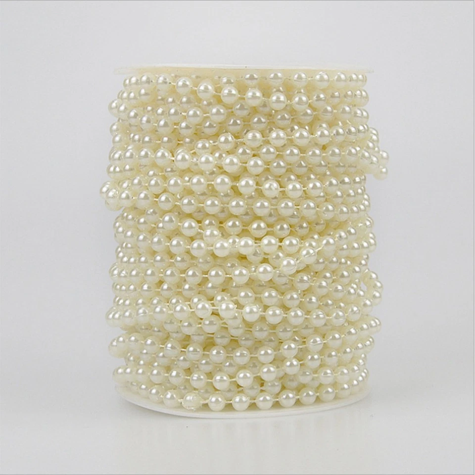  Guirnalda de cuentas de boda para hacer joyas eslabones de repuesto perlas borde de cadena Foto 2 de 4