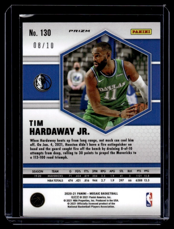 2020-21 Panini Mosaic Fast Break Gold Tim Hardaway Jr. /10 #130 - Image 2 of 2