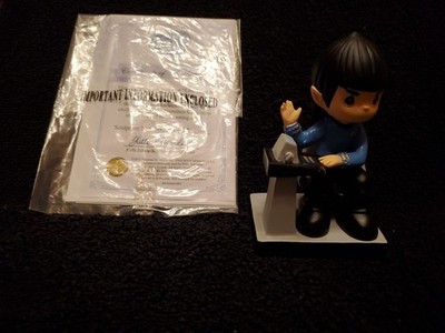 Hamilton Precious Moments Star Trek Spock 0437A Live Long and Prosper Rare COA