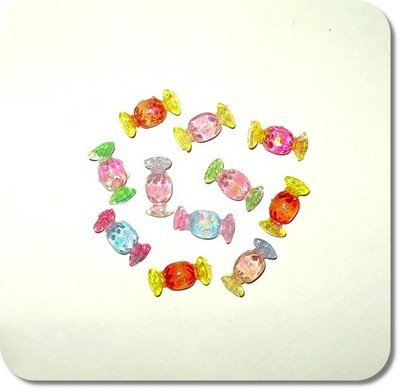 Miniatur Bonbons, 7 Stück, winzig, Neu