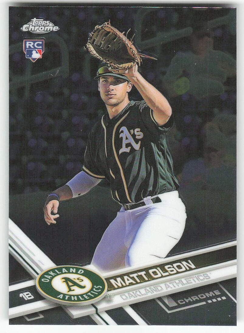 2017 Topps Chrome #98 Matt Olson BASEBALL Oakland Athletics