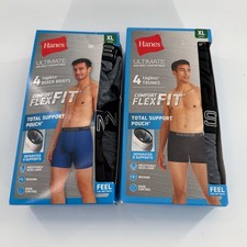 Hanes TWO 2 4-Packs Boxer Briefs Ultimate Men's Comfort Flex Fit Ultra Soft XL