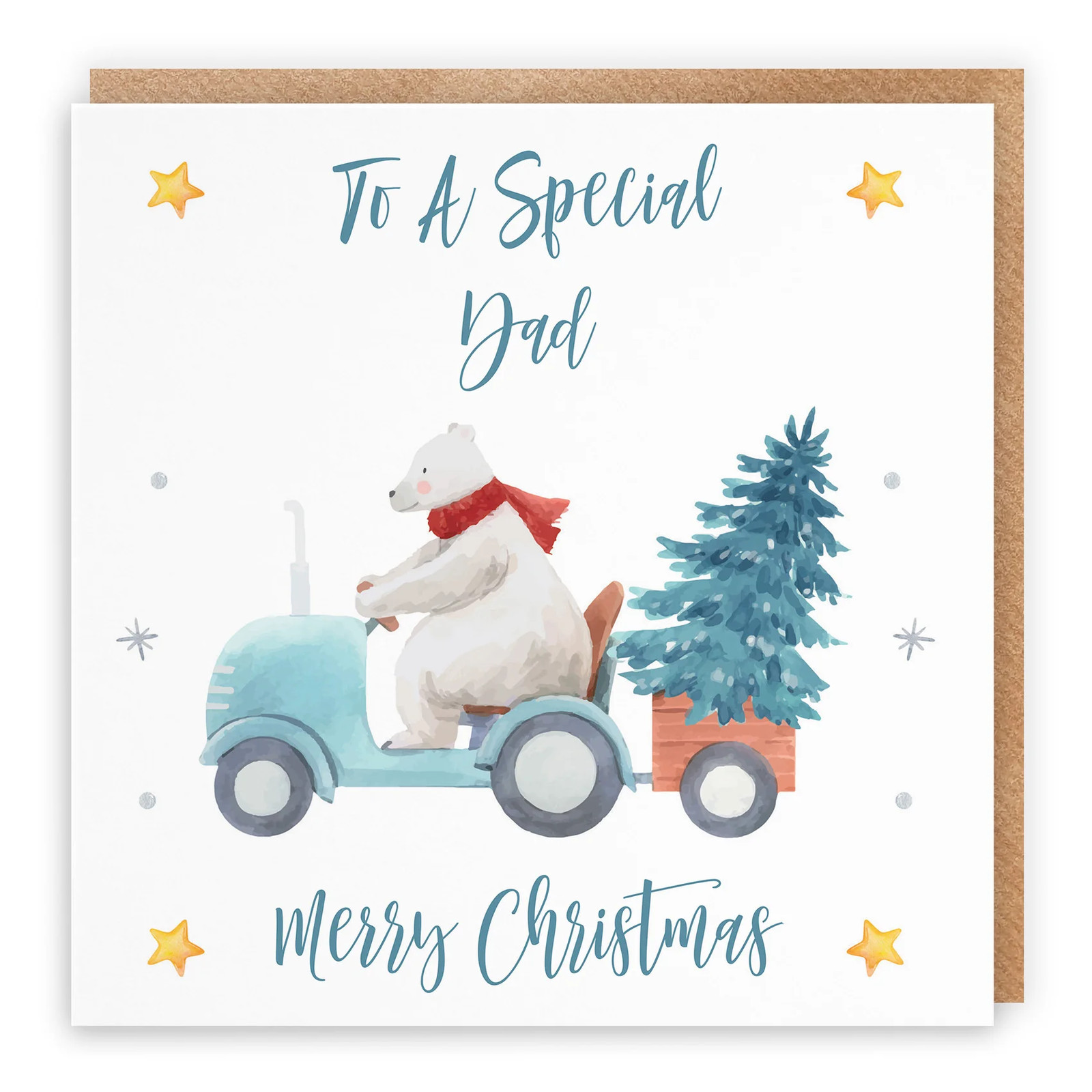 Dad Christmas Card Polar Bear