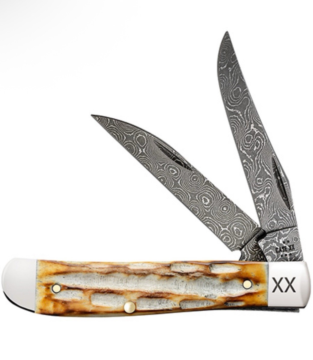 Case XX USA Deep Canyon Burnt Natural Bone 27233 Damascus Mini