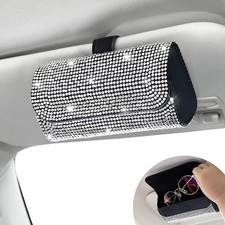 Bling Sunglasses Holder for Car Sun Visor, Sparkling Eyeglasses Car Visor Clip S