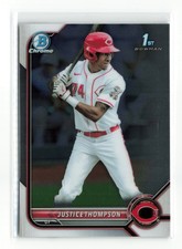 JUSTICE THOMPSON #BCP-59 1ST 2022 BOWMAN CHROME REDS READ