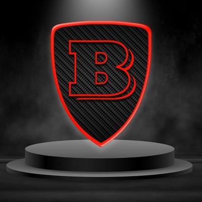2x Brabus Logo Aufkleber | Emblem Sticker für Kotflügel & Motorhaube