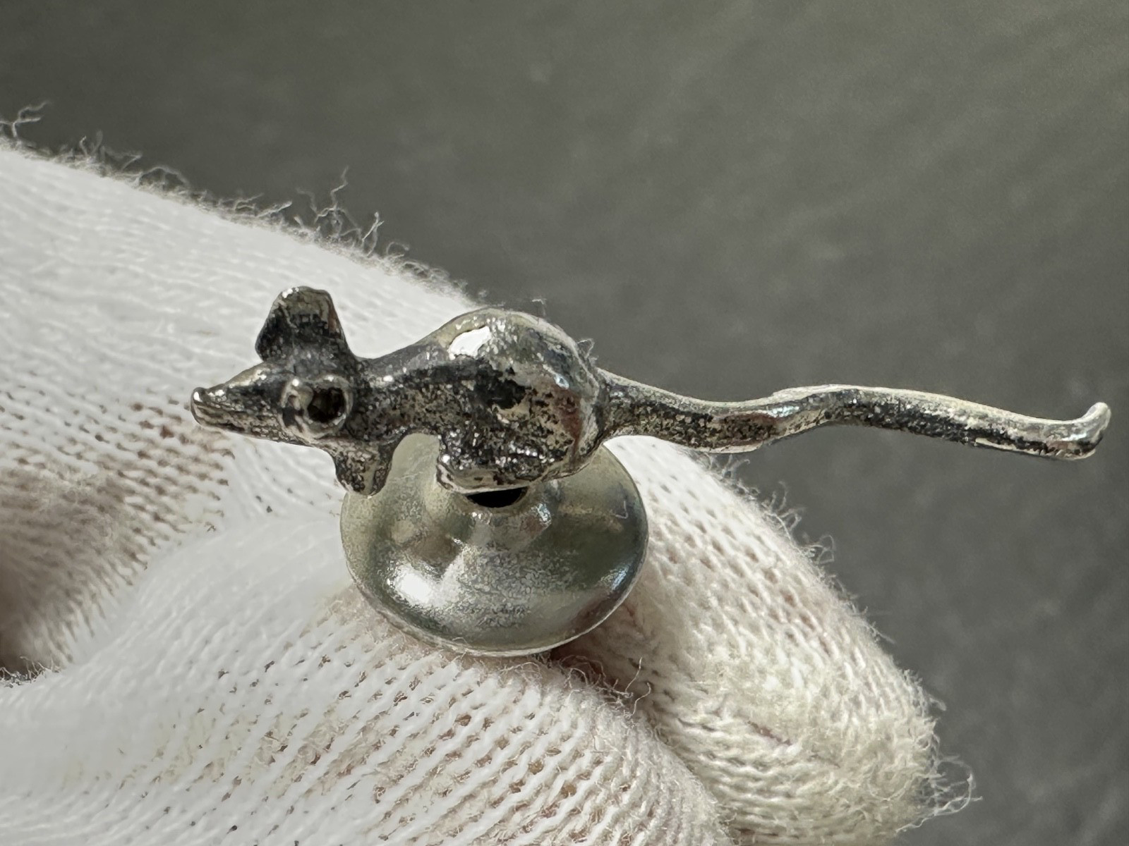 VINTAGE MOUSE (RAT? RODENT?) TIE PIN & TIE BAR M211