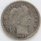 F 1902 S Barber Dime