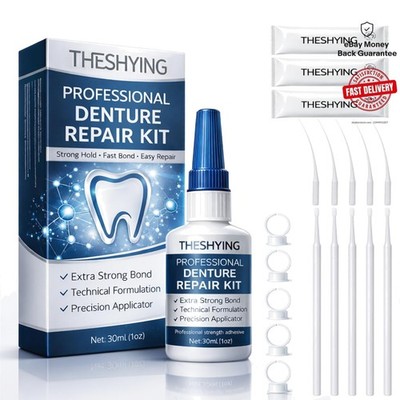Professional Dental Lab Glue - Quick Bonding for Dentures - 2 oz Safe Formula