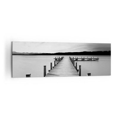 Wandbilder 160x50cm Leinwandbild Brücke Frieden Wasser Groß XXL Bilder Wanddeko