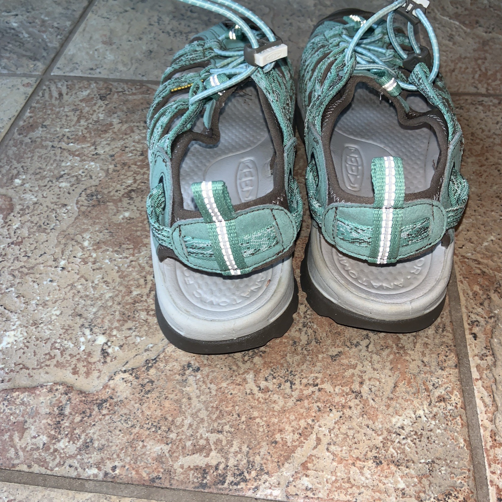 Sandali donna KEEN taglia 9 impermeabili escursionismo teal sussurro grigio nero??