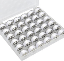 36Pcs Bobbins and Sewing Threads with Metal Bobbin Case for Multiple Sewing Mach
