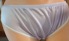 Bikini Panty Sz 12 Adult Unisex Sissy CD Men Women Silky Lavender Nylon Tricot