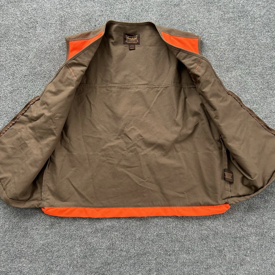 Gamehide Vest Men XXL Canvas Upland Blaze Orange Hunting Bird Fowl Game Pouch - Image 2 of 4