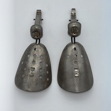 Vtg EKCO USA Pair Metal Adjustable Shoe Stretcher Shape Keeper Insert Chrome