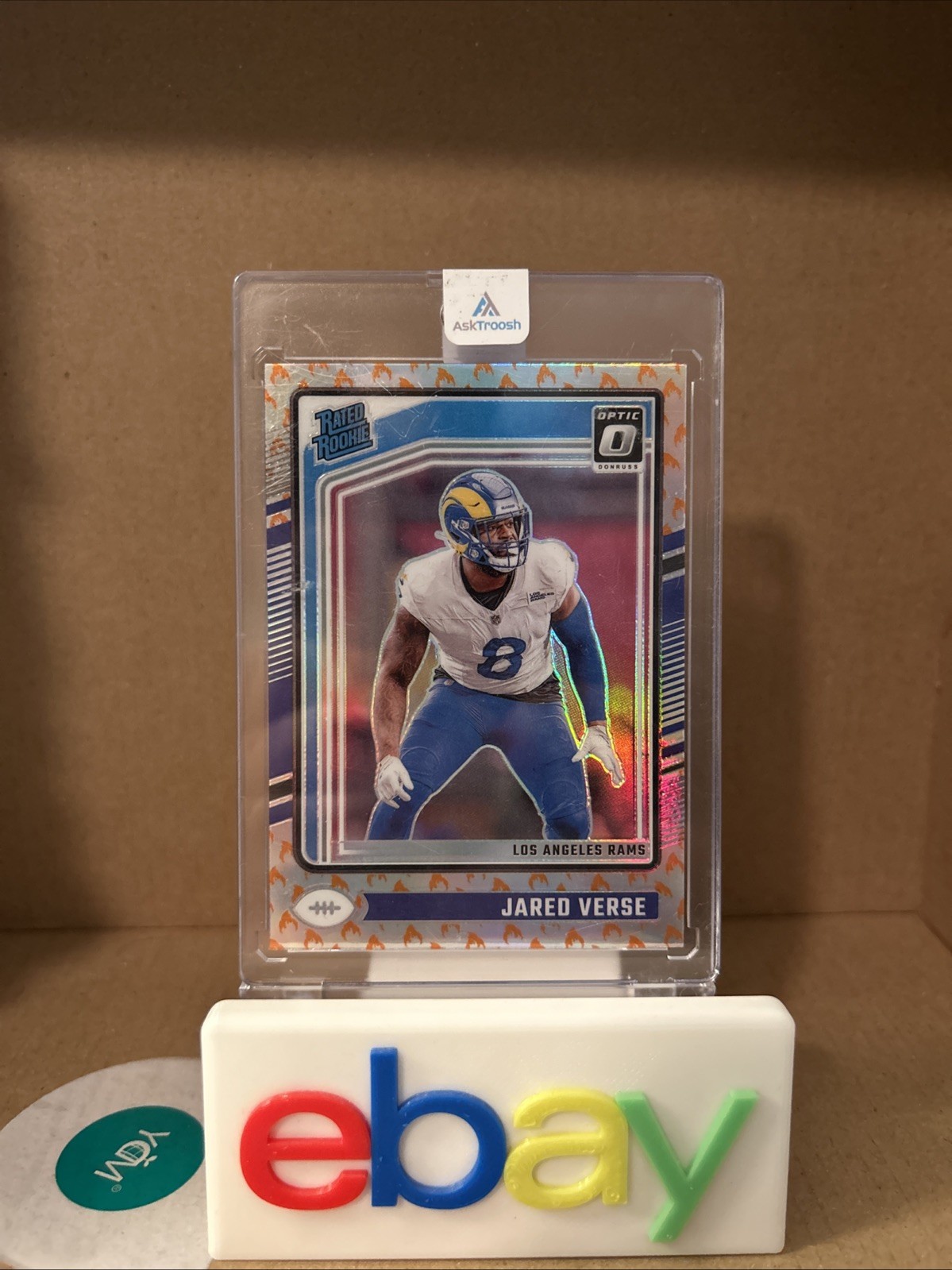 Jared Verse 2024 Optic RC #242 Fire SSP Rookie Card Mint Los Angeles Rams