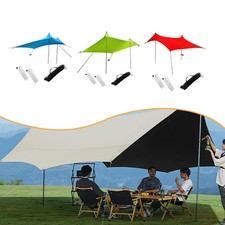 Strand&uuml;berdachung mit Sonnenschutz, Windseilen, W&auml;rmed&auml;mmung und