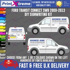 van sign kit TRANSIT CONNECT SWB 2009-13 DIY signage signwriting vinyl Lettering