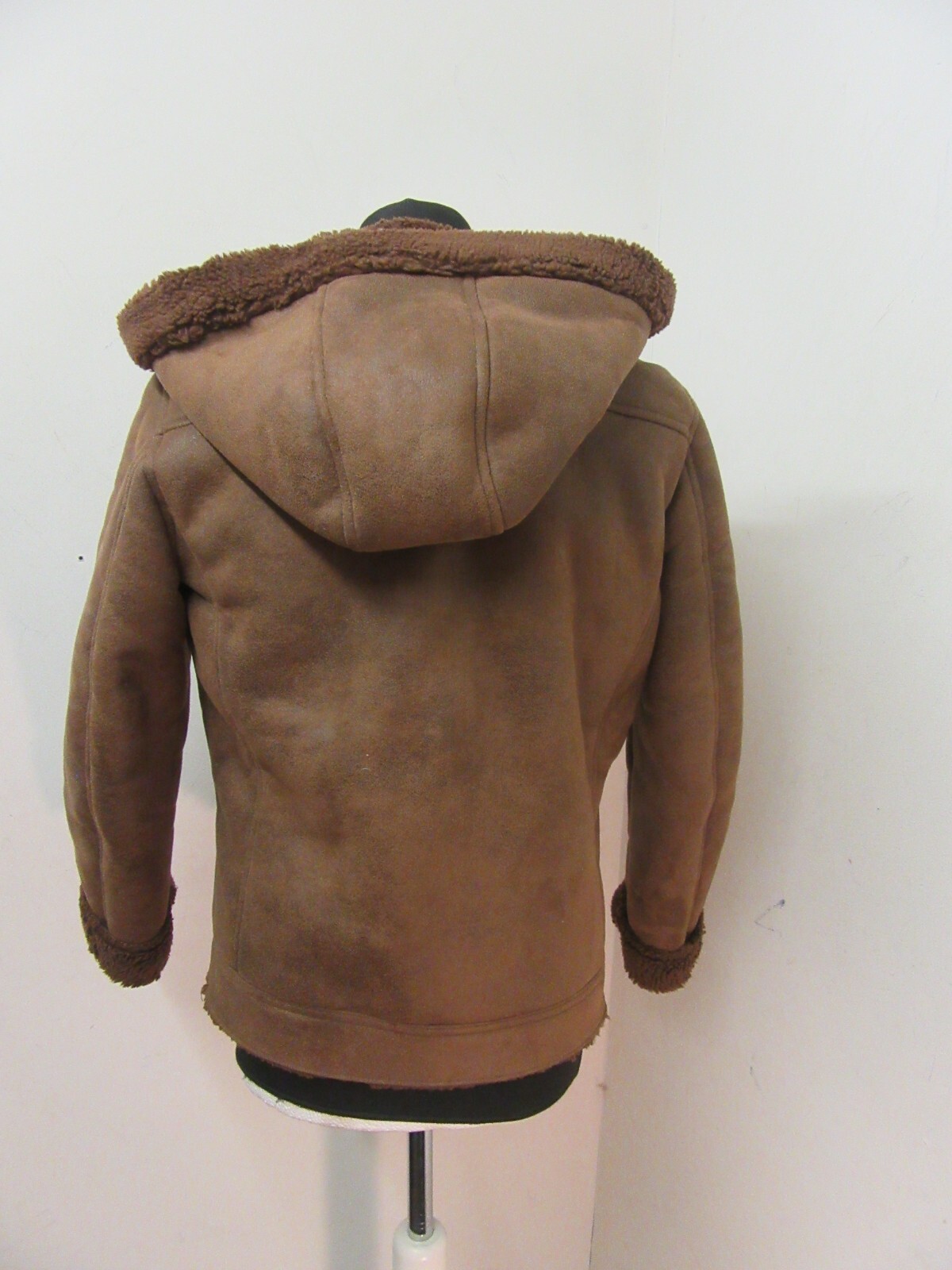 ASOS FAUX SHEEPSKIN SHEARLING BOMBER MOTORCYCLE JACKE… Gem