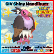 ✨ Shiny Mandibuzz 6IV ✨ Pokemon Scarlet & Violet 🚀 Fast 🚀