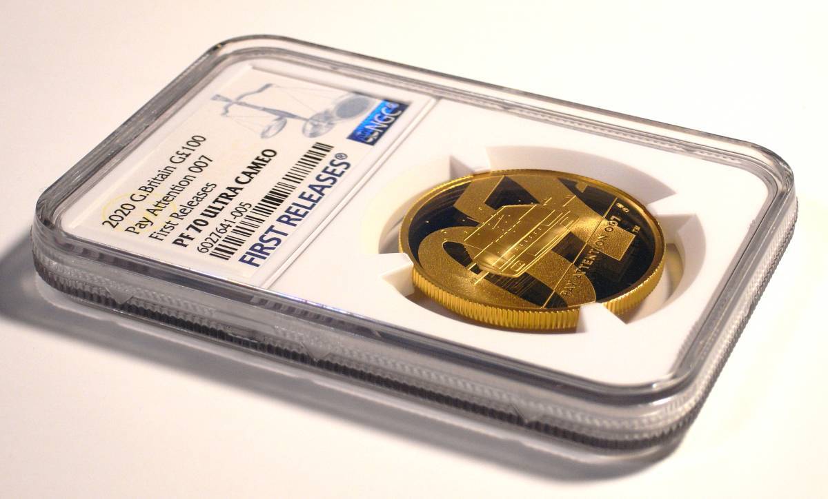 2020 British James Bond 007 100 Pound Proof Gold Coin NGC