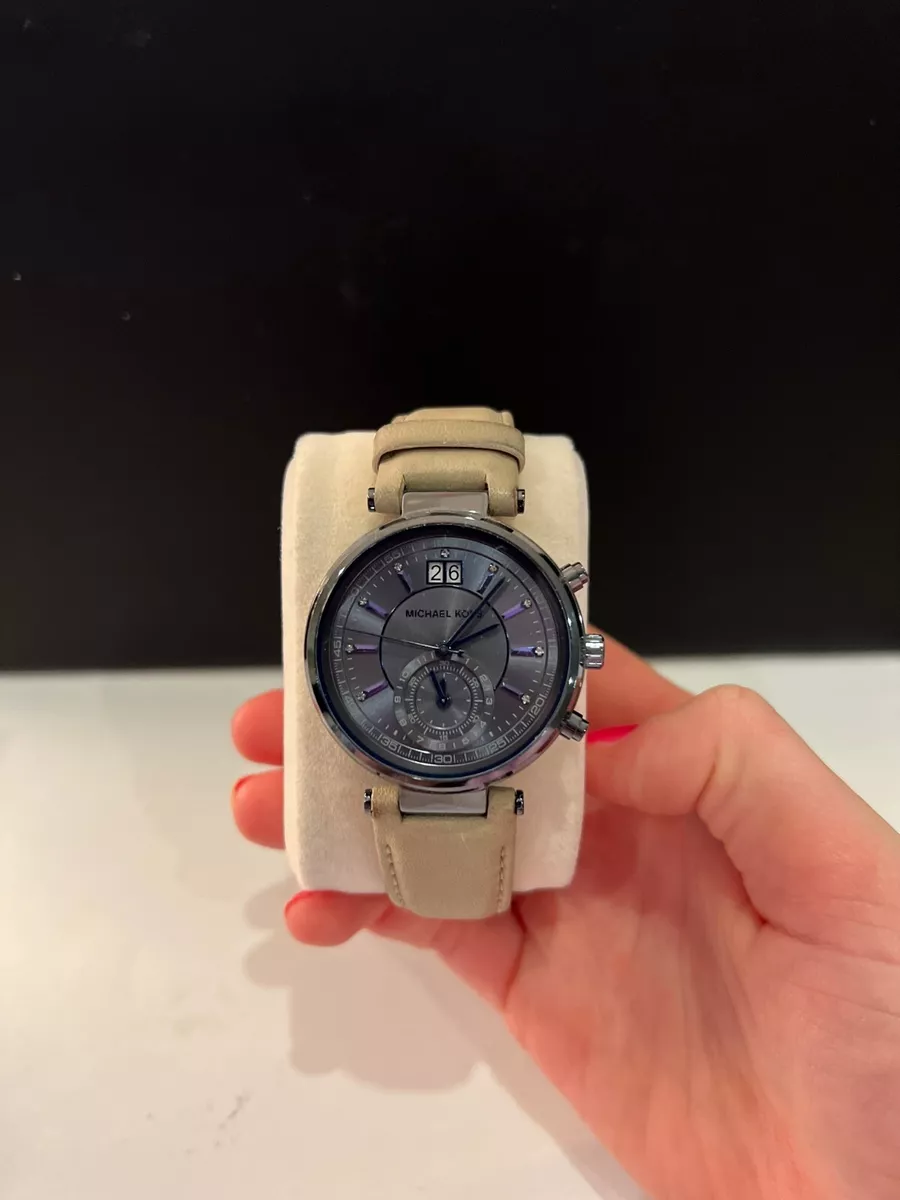 Michael kors blue dial women's clearance watch