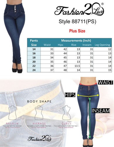 Plus Size, Butt Lift, Levanta Cola, High Waist, Skinny Jeans - Picture 8 of 8