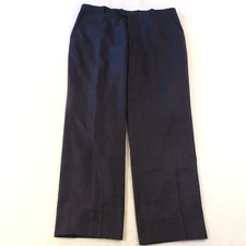 Samsurin Pants Men's 38x30 Black Trousers Check Executive Dress Slacks Bespoke