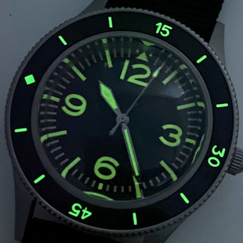 40mm Retro Tandorio 200M Waterproof Dive NH35 Automatic Watch Men Domed Sapphire - Picture 6 of 28