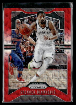 Spencer Dinwiddie - 2019-20 Panini Prizm Ruby Wave #48 Brooklyn Nets