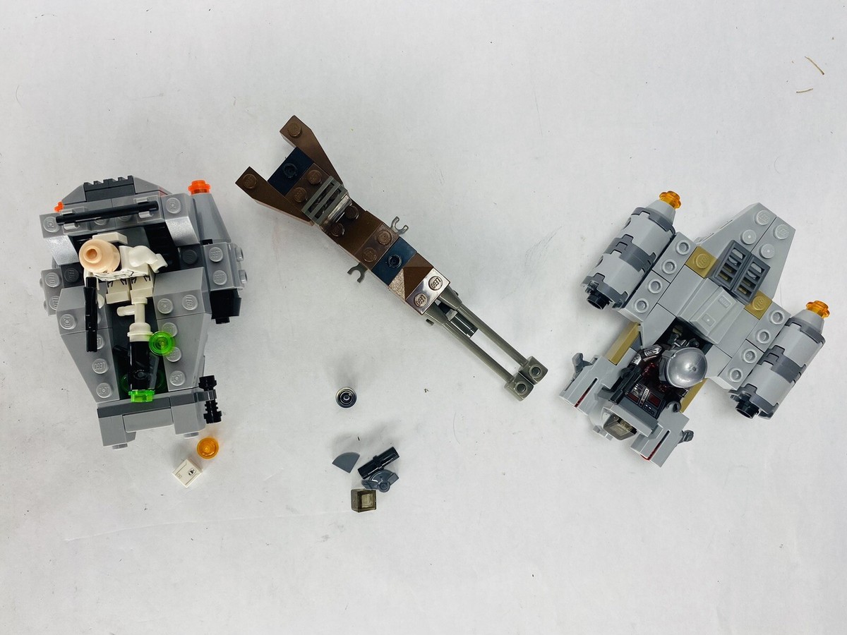 Incomplete LEGO Star Wars Snowspeeder, Speeder Bike & Razorcrest