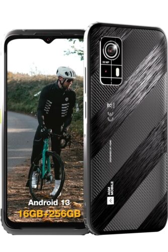 H6 Rugged Smartphone 2023, Ultrathin Mobile Phone Unlocked Android 13 16GB (8+8) - Afbeelding 1 van 6