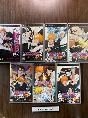 PSPとカセット10枚 PSP BLEACH Heat the Soul 1 2 3 4 5 6 7 set Japan 7 Game